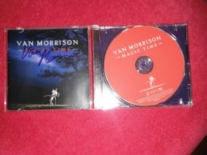 VAN MORRISON SIGNED MAGIC TIME CD COVER COLLECTIBLE MEMORABILIA