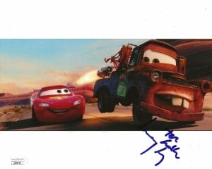 LARRY THE CABLE GUY SIGNED DISNEY CARS MOVIE 8×10 PHOTO AUTOGRAPHED MATER 2 JSA COLLECTIBLE MEMORABILIA