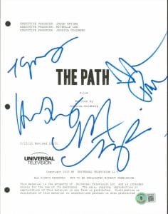 THE PATH (4) PAUL, DANCY, MONAGHAN +1 SIGNED 8.5×11 SCRIPT COVER BAS #AB77622 COLLECTIBLE MEMORABILIA