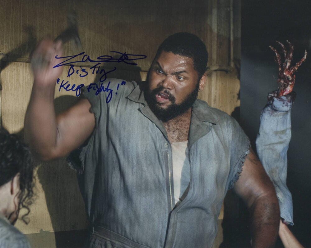 THEODUS CRANE SIGNED AUTOGRAPH 8X10 PHOTO – BIG TINY THE WALKING DEAD STAR RARE! COLLECTIBLE MEMORABILIA