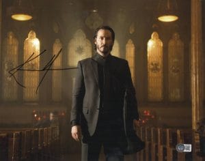 KEANU REEVES SIGNED 11X14 PHOTO JOHN WICK AUTHENTIC AUTOGRAPH BECKETT LOA F COLLECTIBLE MEMORABILIA