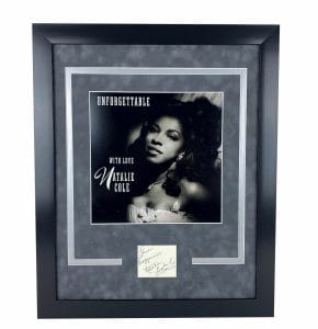 NATALIE COLE “UNFORGETTABLE” AUTOGRAPH SIGNED PHOTO FRAMED 16×20 DISPLAY ACOA COLLECTIBLE MEMORABILIA