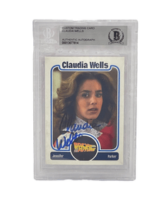 CLAUDIA WELLS SIGNED TRADING CARD BACK TO THE FUTURE OUTATIME AUTOGARPH BECKETT COLLECTIBLE MEMORABILIA