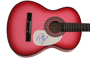 POST MALONE SIGNED AUTOGRAPH PINK ACOUSTIC GUITAR HOLLYWOOD’S BLEEDING JSA COA COLLECTIBLE MEMORABILIA