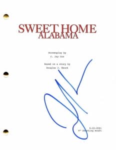 JOSH LUCAS SIGNED AUTOGRAPH SWEET HOME ALABAMA MOVIE SCRIPT – REESE WITHERSPOON COLLECTIBLE MEMORABILIA