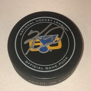 KEITH TKACHUK SIGNED ST. LOUIS BLUES 50TH ANNIV OFFICIAL GAME PUCK BECKETT AUTH COLLECTIBLE MEMORABILIA