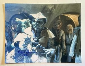 MIKE STEVENS STAR WARS WOOF – RETURN OF THE JEDI – SIGNED RARE 11×14 – K9 COLLECTIBLE MEMORABILIA
