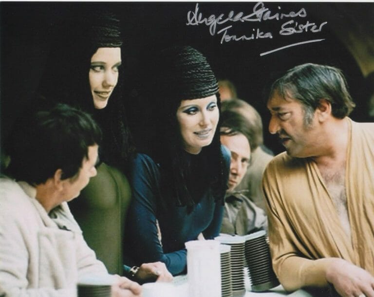 ANGELA STAINES STAR WARS ANH TONNIKA TWIN SIGNED 8×10 K9 COA HOLO COLLECTIBLE MEMORABILIA