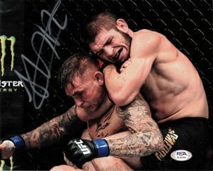 KHABIB NURMAGOMEDOV SIGNED 8×10 PHOTO PSA/DNA UFC FIGHTING AUTOGRAPHED COLLECTIBLE MEMORABILIA