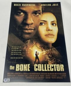 ANGELINA JOLIE SIGNED AUTOGRAPHED THE BONE COLLECTOR MOVIE POSTER BECKETT COA COLLECTIBLE MEMORABILIA
