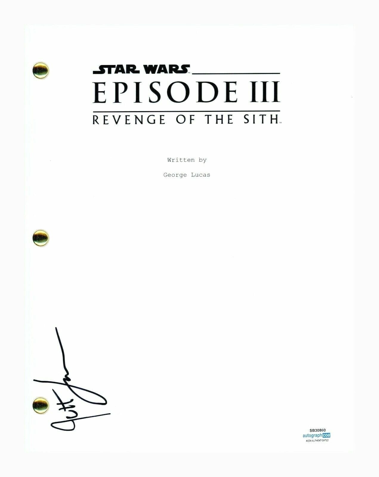 Jett Lucas Signed Star Wars Episode III Revenge of The Sith Full Script ...