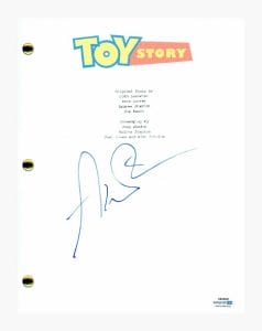 ANNIE POTTS SIGNED AUTOGRAPHED TOY STORY MOVIE SCRIPT FULL SCREENPLAY ACOA COA COLLECTIBLE MEMORABILIA