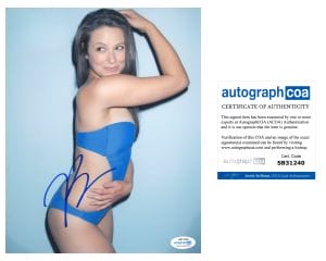 KATIE LOWES SIGNED AUTOGRAPHED 8×10 PHOTO SCANDAL ACTRESS SEXY ACOA COA COLLECTIBLE MEMORABILIA