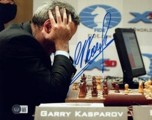 GARRY KASPAROV SIGNED AUTOGRAPHED 8×10 PHOTO CHESS GRANDMASTER BECKETT COA COLLECTIBLE MEMORABILIA