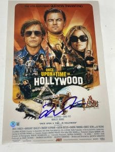 QUENTIN TARANTINO SIGNED ONCE UPON A TIME IN HOLLYWOOD MOVIE POSTER BECKETT COA COLLECTIBLE MEMORABILIA
