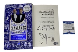SAM HEUGHAN GRAHAM MCTAVISH SIGNED CLANLANDS ALMANAC BOOK OUTLANDER BECKETT COA COLLECTIBLE MEMORABILIA