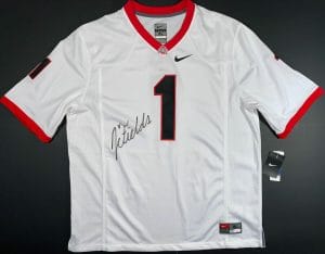 JUSTIN FIELDS SIGNED AUTOGRAPHED OHIO STATE BUCKEYES FOOTBALL JERSEY PSA/DNA #1 COLLECTIBLE MEMORABILIA