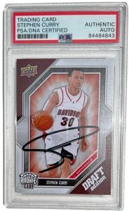 STEPHEN CURRY SIGNED 2009 UPPER DECK DRAFT EDITION ROOKIE CARD RC AUTO PSA/DNA ! COLLECTIBLE MEMORABILIA