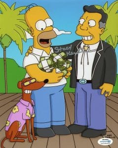 STACY KEACH SIGNED THE SIMPSONS 8X10 PHOTO ACOA COLLECTIBLE MEMORABILIA