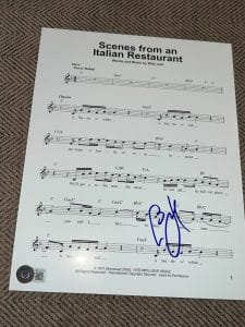 BILLY JOEL SIGNED AUTOGRAPH SHEET MUSIC SCENES FROM ITALIAN PIANO MAN BECKETT F COLLECTIBLE MEMORABILIA