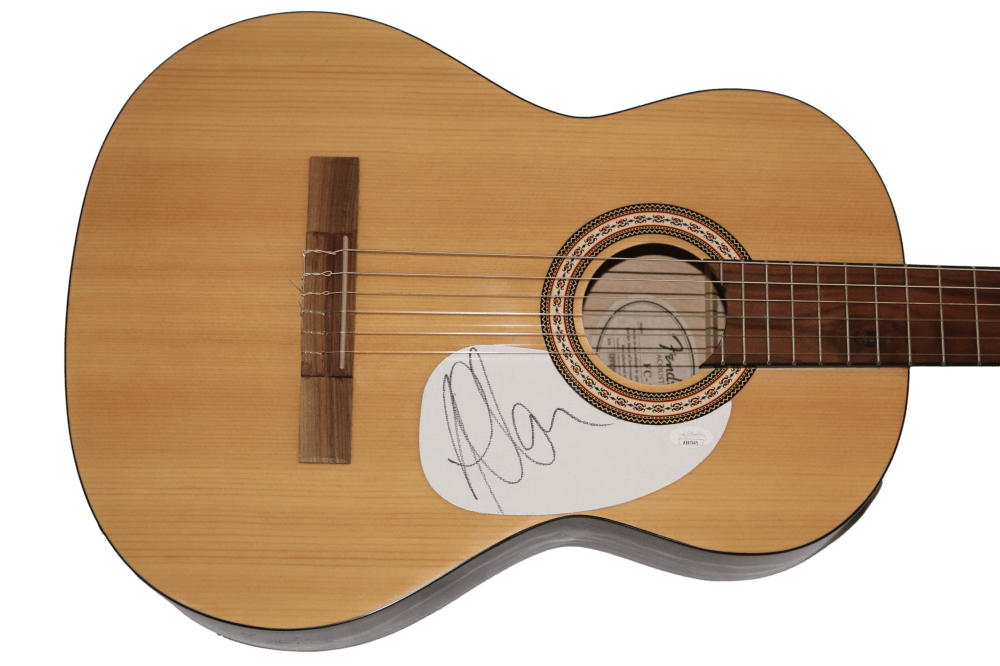 ADAM CLAYTON SIGNED AUTOGRAPH FULL SIZE FENDER ACOUSTIC GUITAR - U2 ...