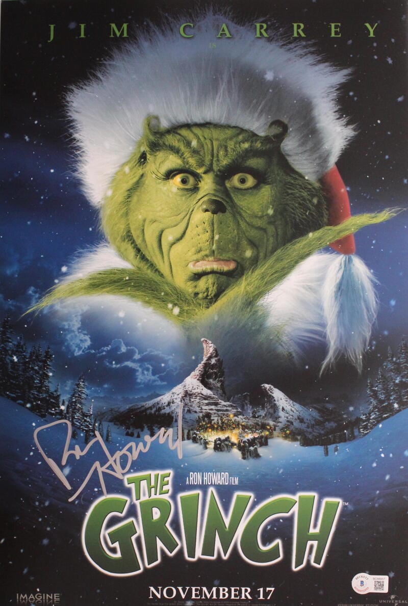 RON HOWARD SIGNED AUTOGRAPH 12x18 HOW GRINCH STOLE CHRISTMAS POSTER ...