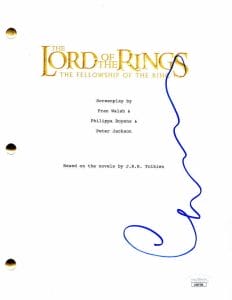 CATE BLANCHETT SIGNED AUTOGRAPH LORD OF THE RINGS FELLOWSHIP RING MOVIE SCRIPT COLLECTIBLE MEMORABILIA