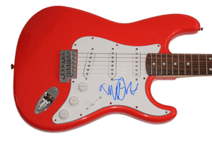 MICHAEL J FOX SIGNED AUTOGRAPH RED ELECTRIC GUITAR MARTY BACK TO THE FUTURE JSA COLLECTIBLE MEMORABILIA