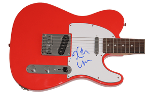 KEITH URBAN SIGNED AUTOGRAPH RED FENDER TELECASTER GUITAR COUNTRY MUSIC STAR JSA COLLECTIBLE MEMORABILIA