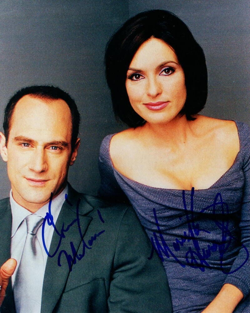 MARISKA HARGITAY, CHRISTOPHER MELONI SIGNED AUTOGRAPH 8X10 PHOTO LAW ...