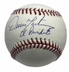 DENNIS MARTINEZ SIGNED MLB BASEBALL JSA W30106 W/ EL PRESIDENTE INSCRIPTION COLLECTIBLE MEMORABILIA