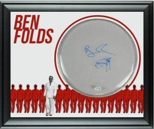 BEN FOLDS W PIANO SKETCH AUTOGRAPHED SIGNED CUSTOM FRAMED DRUM HEAD DISPLAY COLLECTIBLE MEMORABILIA