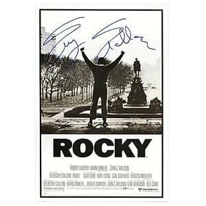 SYLVESTER STALLONE AUTOGRAPHED ROCKY SINGLE-SIDED 24×36 MOVIE POSTER ACOA COLLECTIBLE MEMORABILIA
