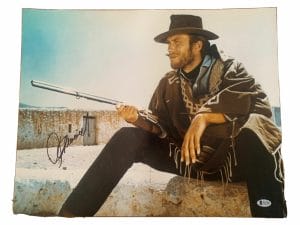 CLINT EASTWOOD SIGNED AUTOGRAPHED 16×20 FISTFUL DOLLAR MOVIE PHOTO BAS CERTIFIED COLLECTIBLE MEMORABILIA