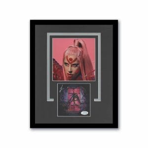 LADY GAGA “CHROMATICA” AUTOGRAPH SIGNED CUSTOM FRAMED 11×14 MATTED DISPLAY D COLLECTIBLE MEMORABILIA
