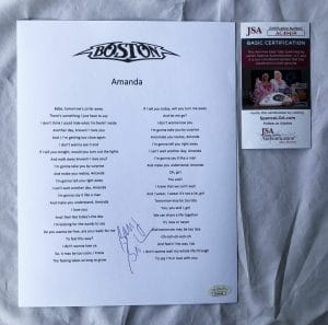 AIR SUPPLY RUSSELL HITCHCOCK AND GRAHAM RUSSELL SIGNED LYRIC SHEET JSA 2 COA COLLECTIBLE MEMORABILIA