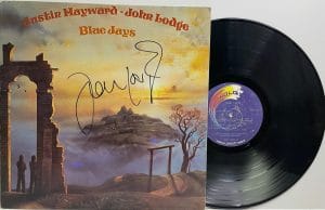 JOHN LODGE SIGNED AUTOGRAPH LP COVER BLUE JAYS VINYL RECORD JSA COLLECTIBLE MEMORABILIA