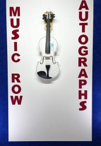 CHARLIE DANIELS SIGNED AUTOGRAPHED WHITE FIDDLE COUNTRY MUSIC JSA LOA COLLECTIBLE MEMORABILIA