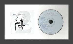 JAMES TAYLOR SIGNED AUTOGRAPH GREATEST HITS 2 FRAMED CD DISPLAY – READY TO HANG! COLLECTIBLE MEMORABILIA