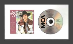 GEORGE STRAIT SIGNED AUTOGRAPH GREATEST HITS CD DISPLAY – READY TO HANG! JSA COA COLLECTIBLE MEMORABILIA
