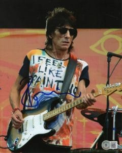RONNIE WOOD SIGNED AUTOGRAPH 8X10 PHOTO – THE ROLLING STONES LEGEND BECKETT COA COLLECTIBLE MEMORABILIA