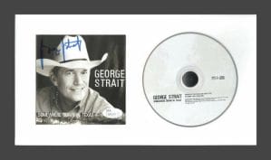GEORGE STRAIT SIGNED AUTOGRAPH SOMEWHERE DOWN IN TEXAS CD DISPLAY – JSA COA COLLECTIBLE MEMORABILIA