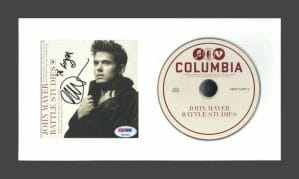 JOHN MAYER SIGNED AUTOGRAPH BATTLE STUDIES FRAMED CD DISPLAY – READY TO HANG PSA COLLECTIBLE MEMORABILIA