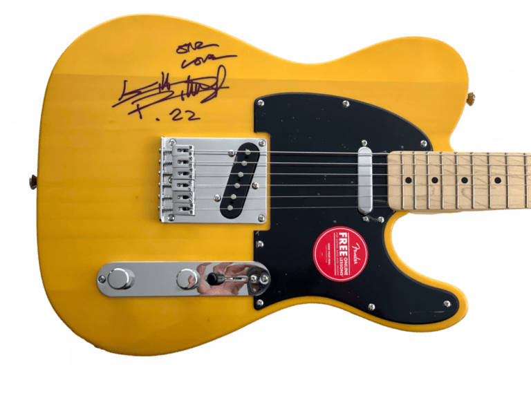 KEITH RICHARDS SIGNED AUTOGRAPH FENDER TELE GUITAR ONE LOVE ROLLING STONES BAS COLLECTIBLE MEMORABILIA