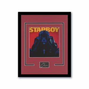 THE WEEKND “STARBOY” AUTOGRAPH SIGNED CUSTOM PHOTO FRAMED 11×14 DISPLAY ACOA COLLECTIBLE MEMORABILIA