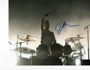 JANES ADDICTION STEPHEN PERKINS SIGNED ROCKING OUT ON STAGE 8X10 COLLECTIBLE MEMORABILIA