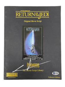 GEORGE LUCAS SIGNED SIGNED STAR WARS THE RETURN OF THE JEDI SCRIPT AUTO BECKETT COLLECTIBLE MEMORABILIA