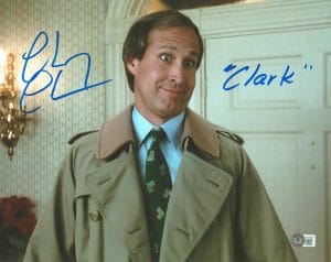 CHEVY CHASE CHRISTMAS VACATION “CLARK” SIGNED 11×14 PHOTO BAS WITNESS #WY56967 COLLECTIBLE MEMORABILIA