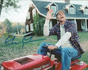 CHEVY CHASE FUNNY FARM AUTHENTIC SIGNED 11×14 HORIZONTAL PHOTO BAS WITNESSED COLLECTIBLE MEMORABILIA