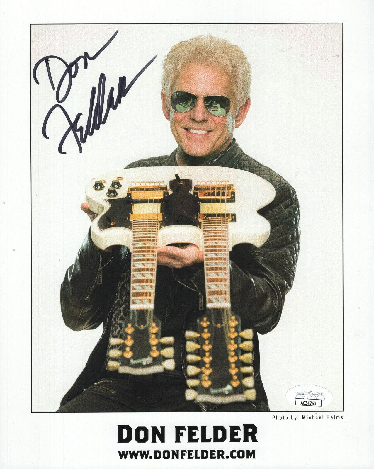 DON FELDER HAND SIGNED 8x10 COLOR PHOTO AWESOME POSE THE EAGLES JSA ...